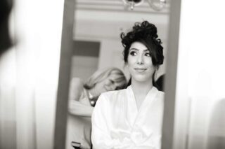 Bride getting ready at the Langham