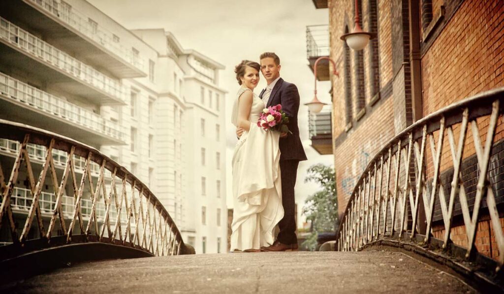 Camden wedding couple in London graphic