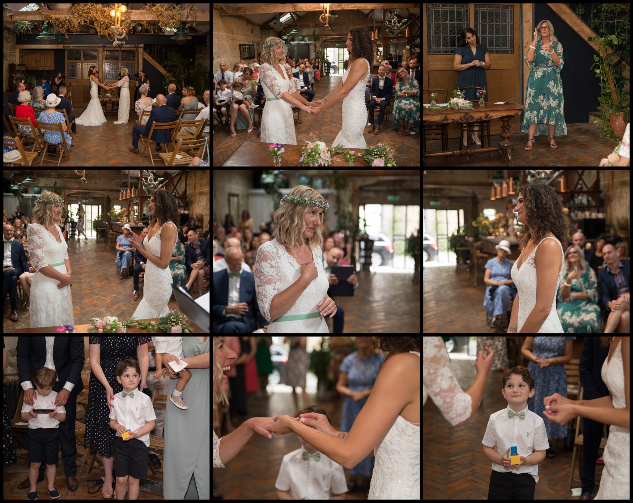 Clapton Country Club Wedding Ceremony collage two