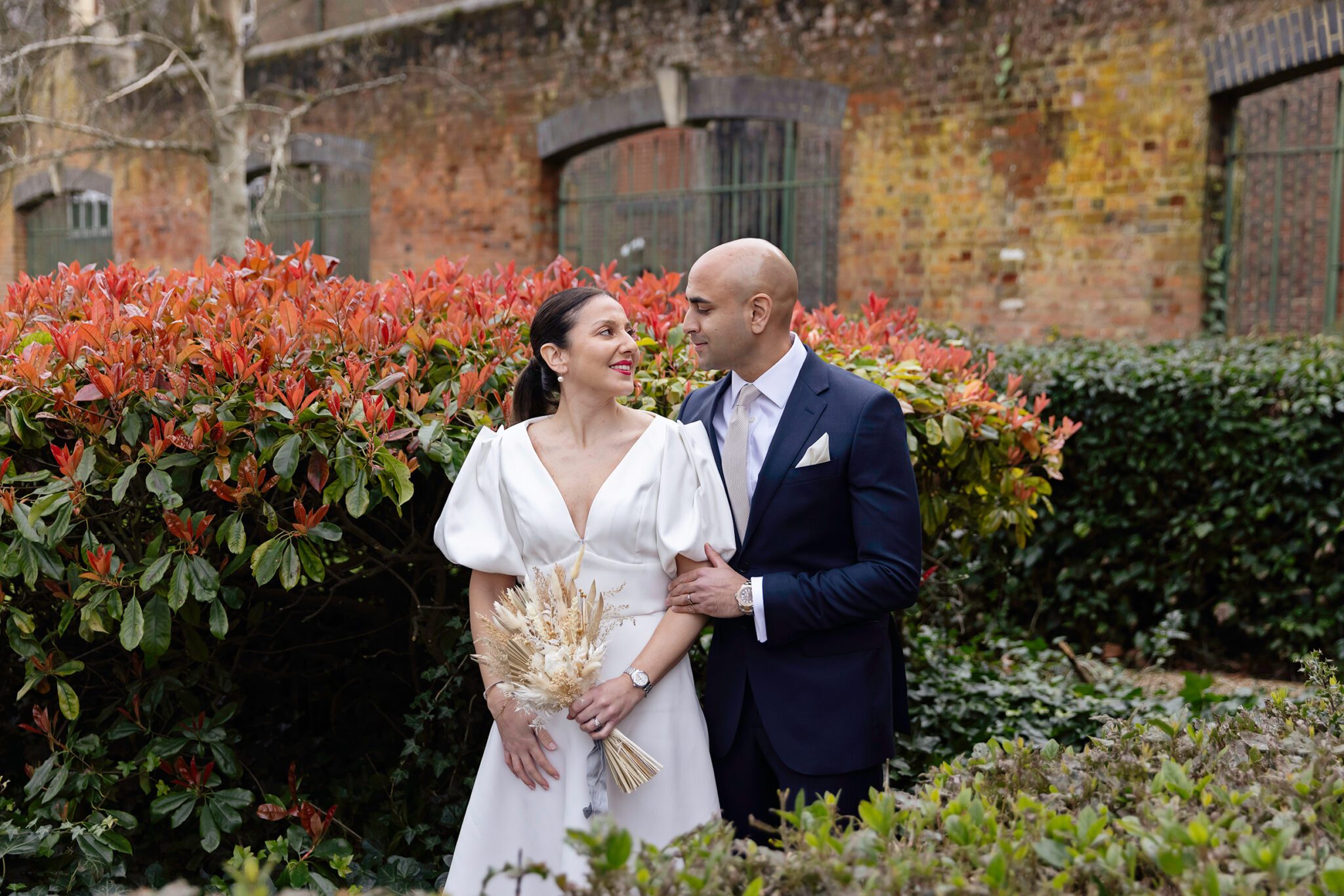 St Albans Wedding Registry couple in gardens