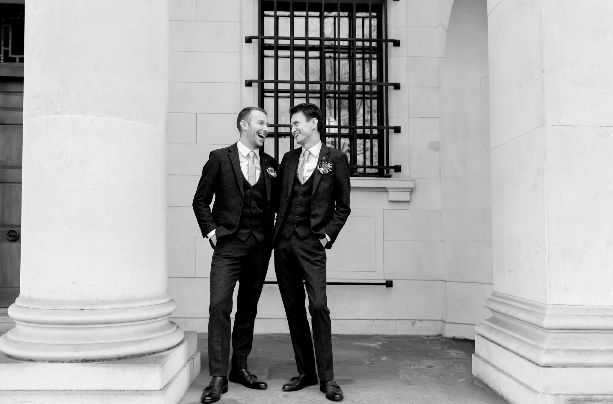 Two grooms at Old Marylebone Town Hall Wedding
