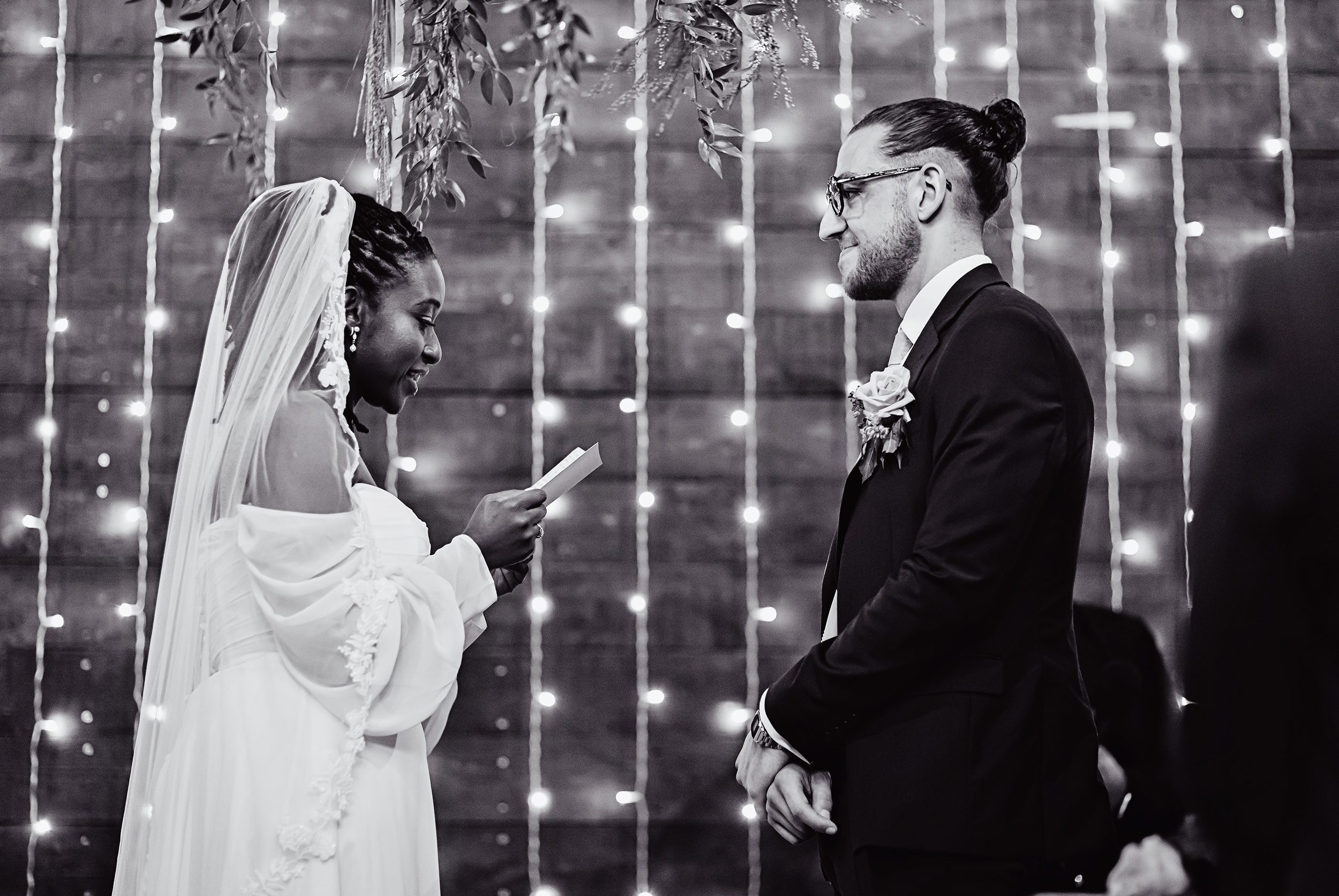 Exchange of vows Old Timber Store wedding ceremony