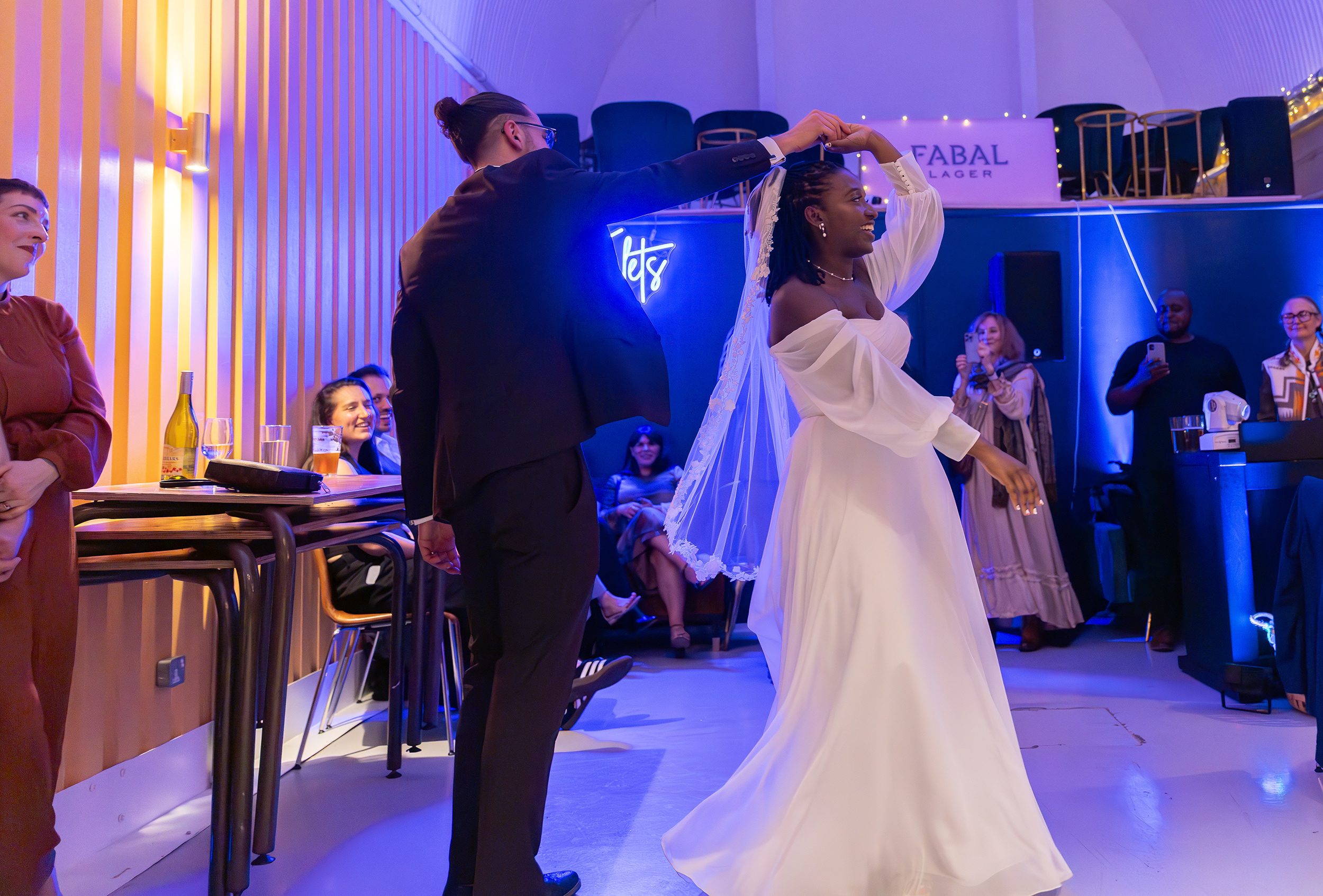 First dance at Fabal Beer Hall London after wedding