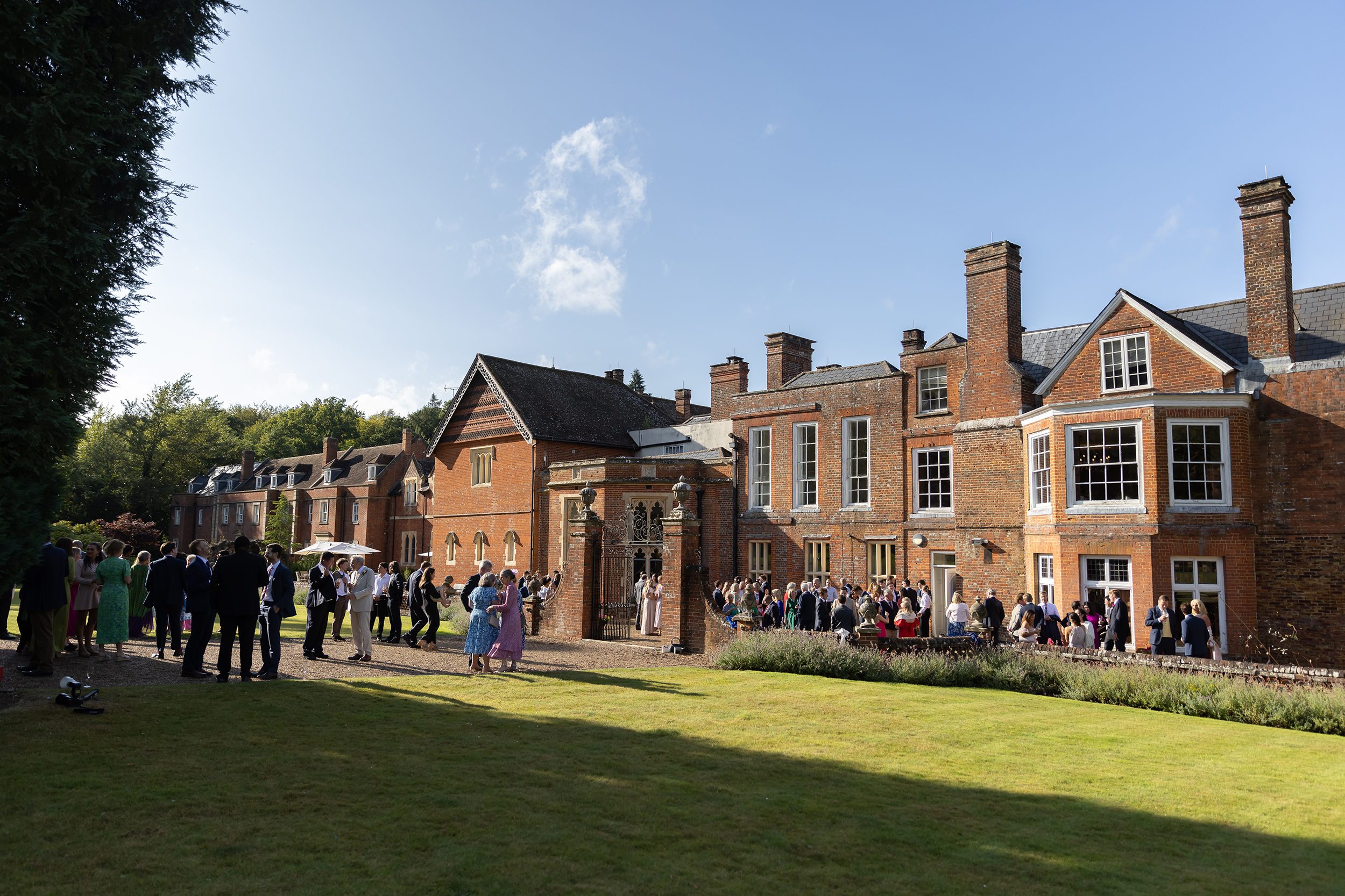 Drinks reception at Wotton House wedding