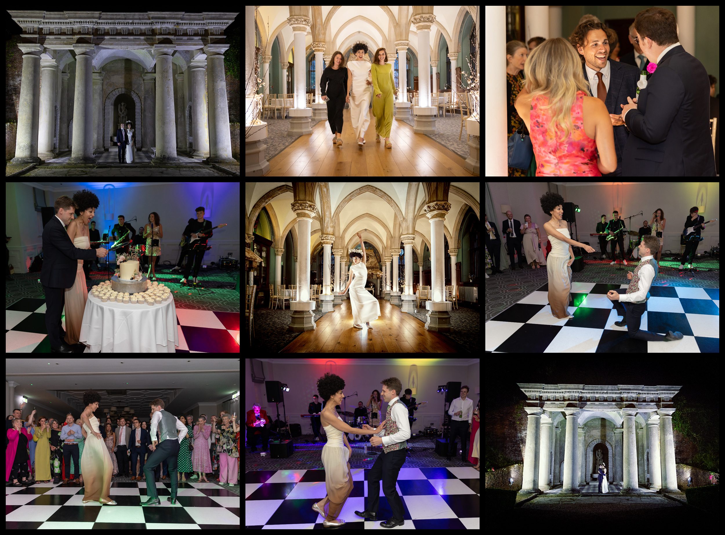 Wotton House Wedding Reception Party Collage