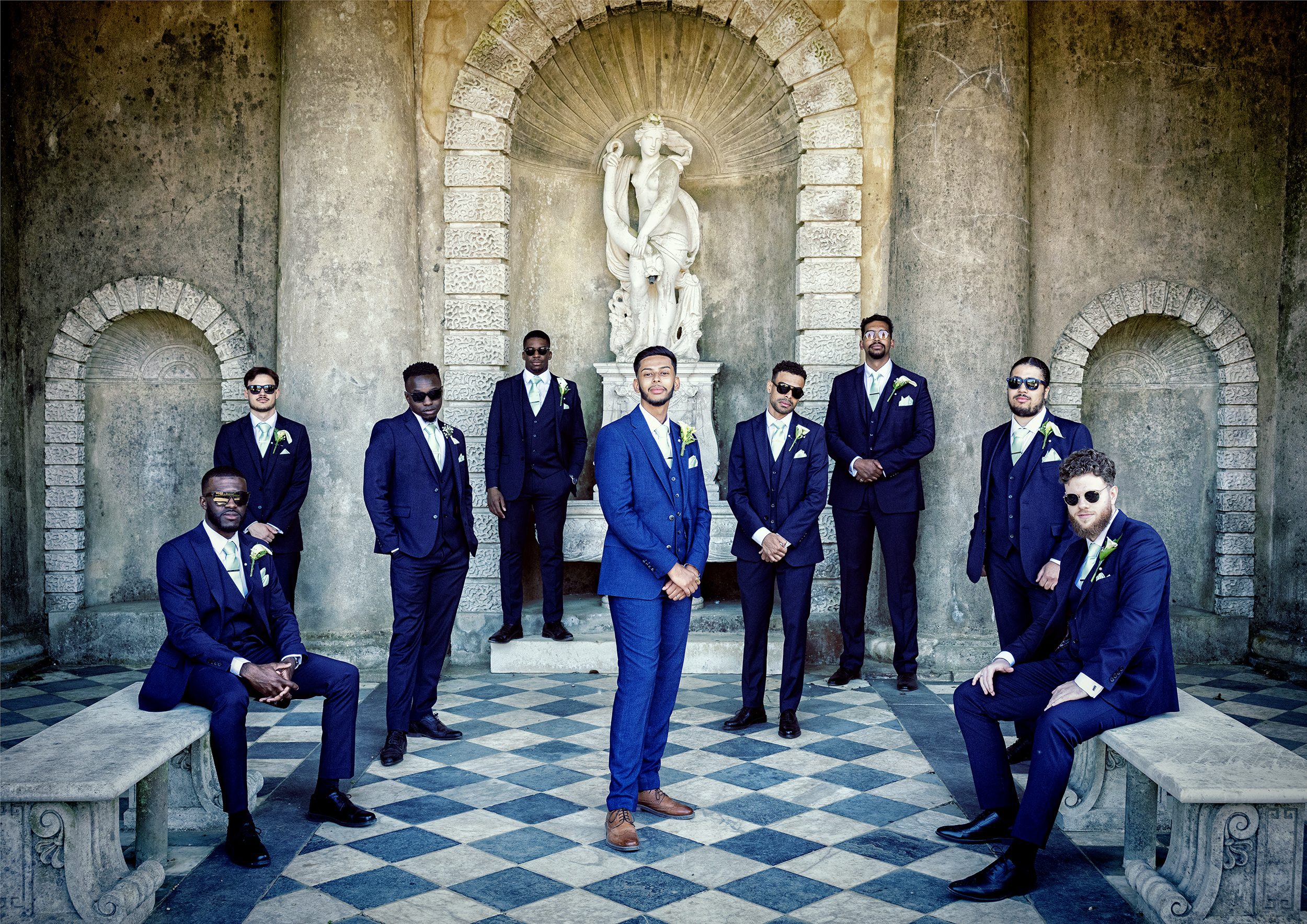Wotton House Wedding photographer-with groomsmen