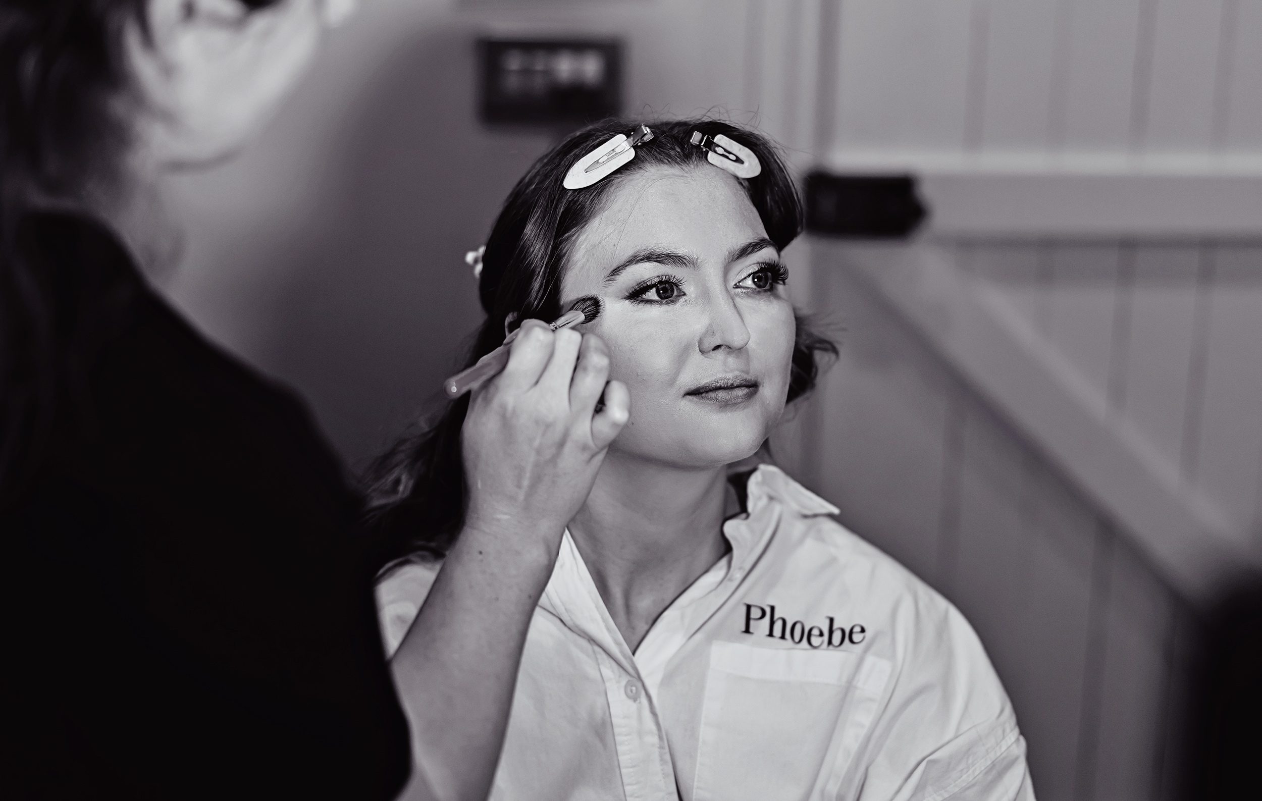 Bridal makeup image Stanlake Park wedding day