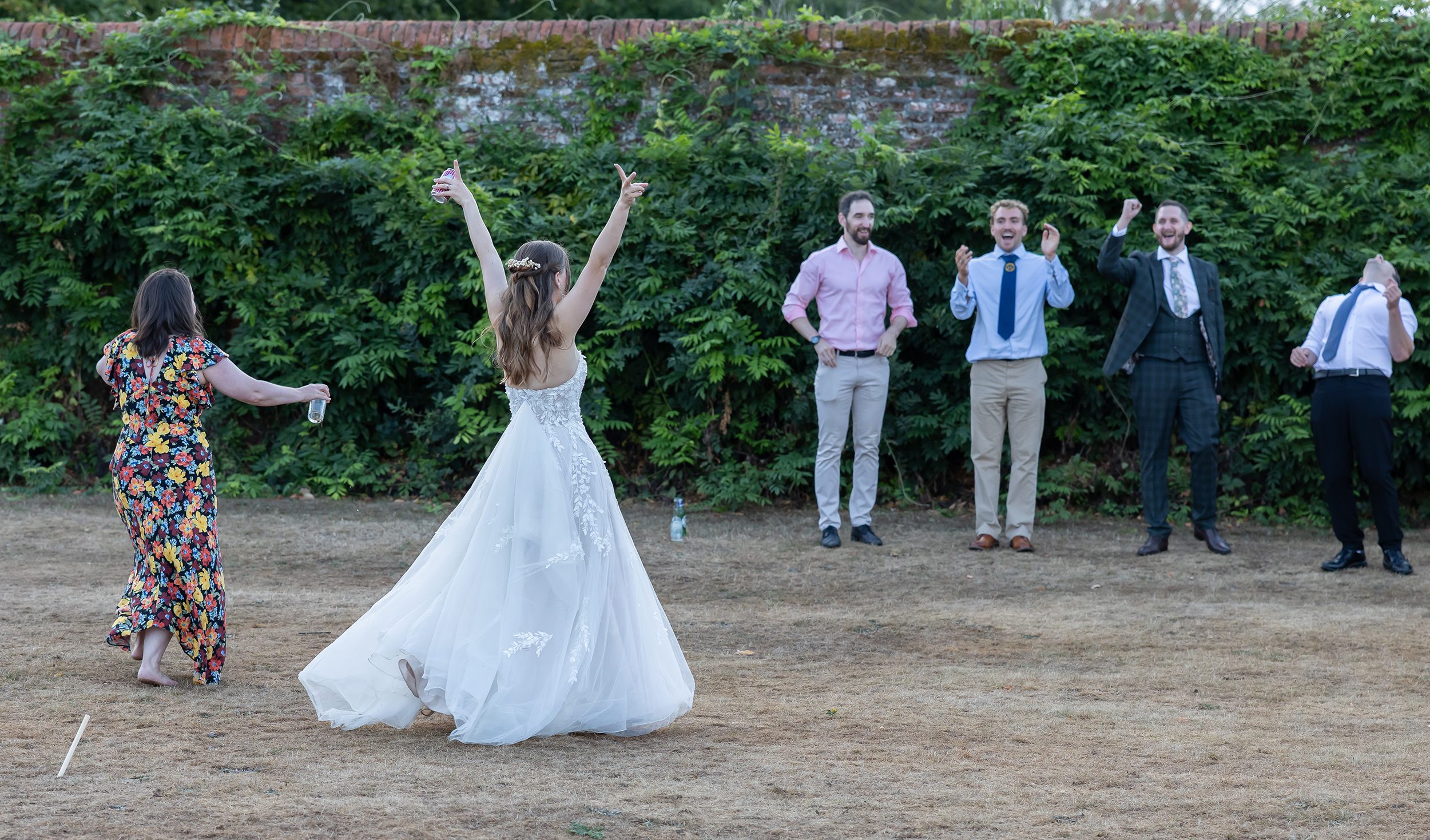 Bride wins drinking game at Stanlake Park Winery wedding