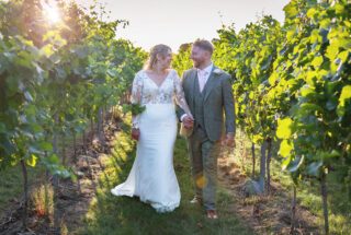 High House Wedding photographer Essex Vineyard couple
