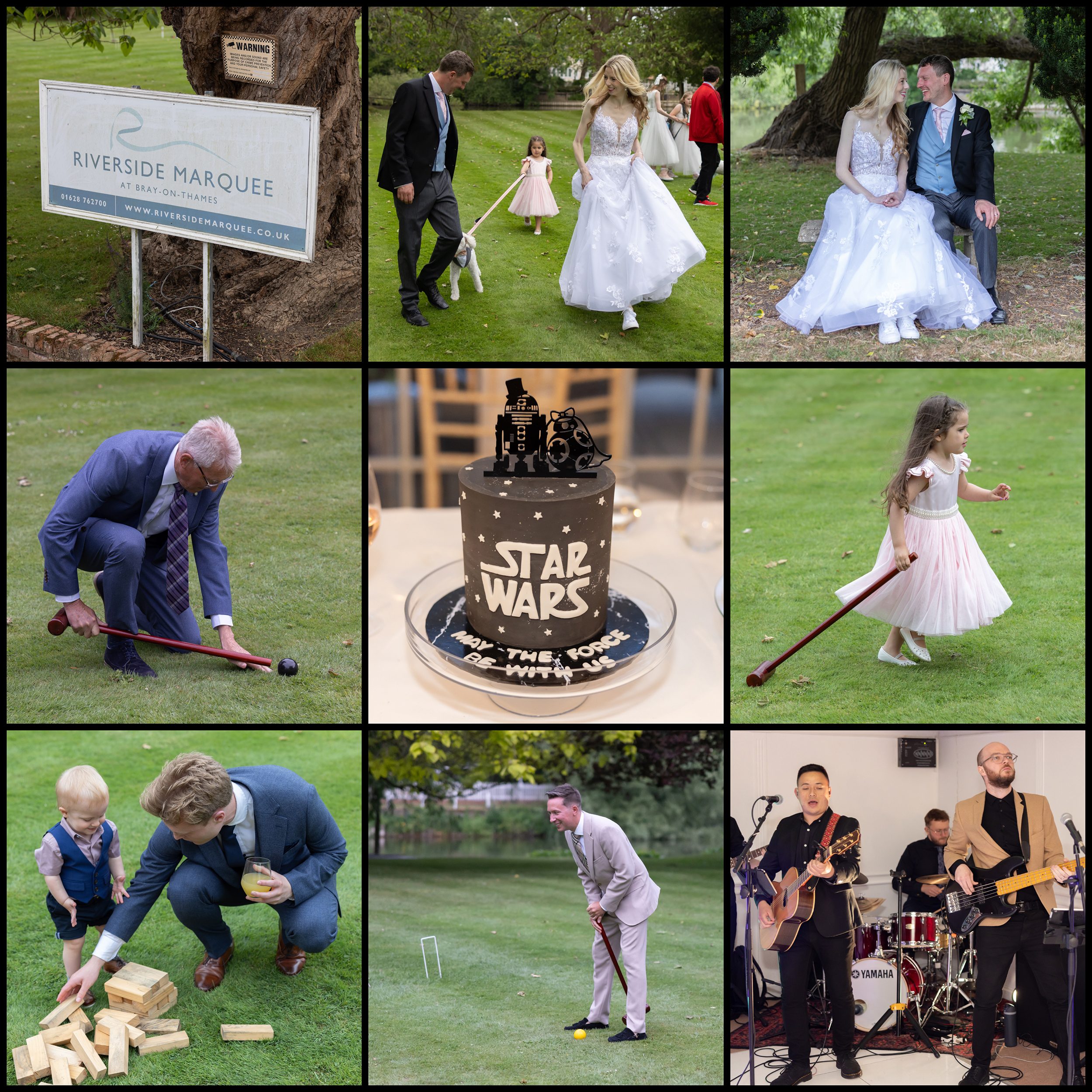 Riverside Marquee Wedding Reception Bray Collage 1