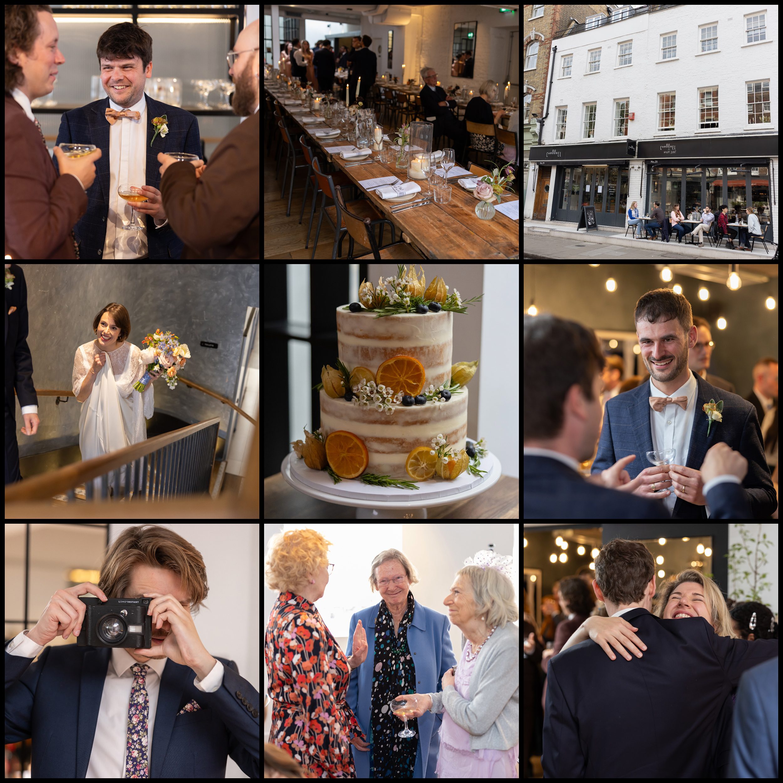 Carousel Wedding Reception Collage