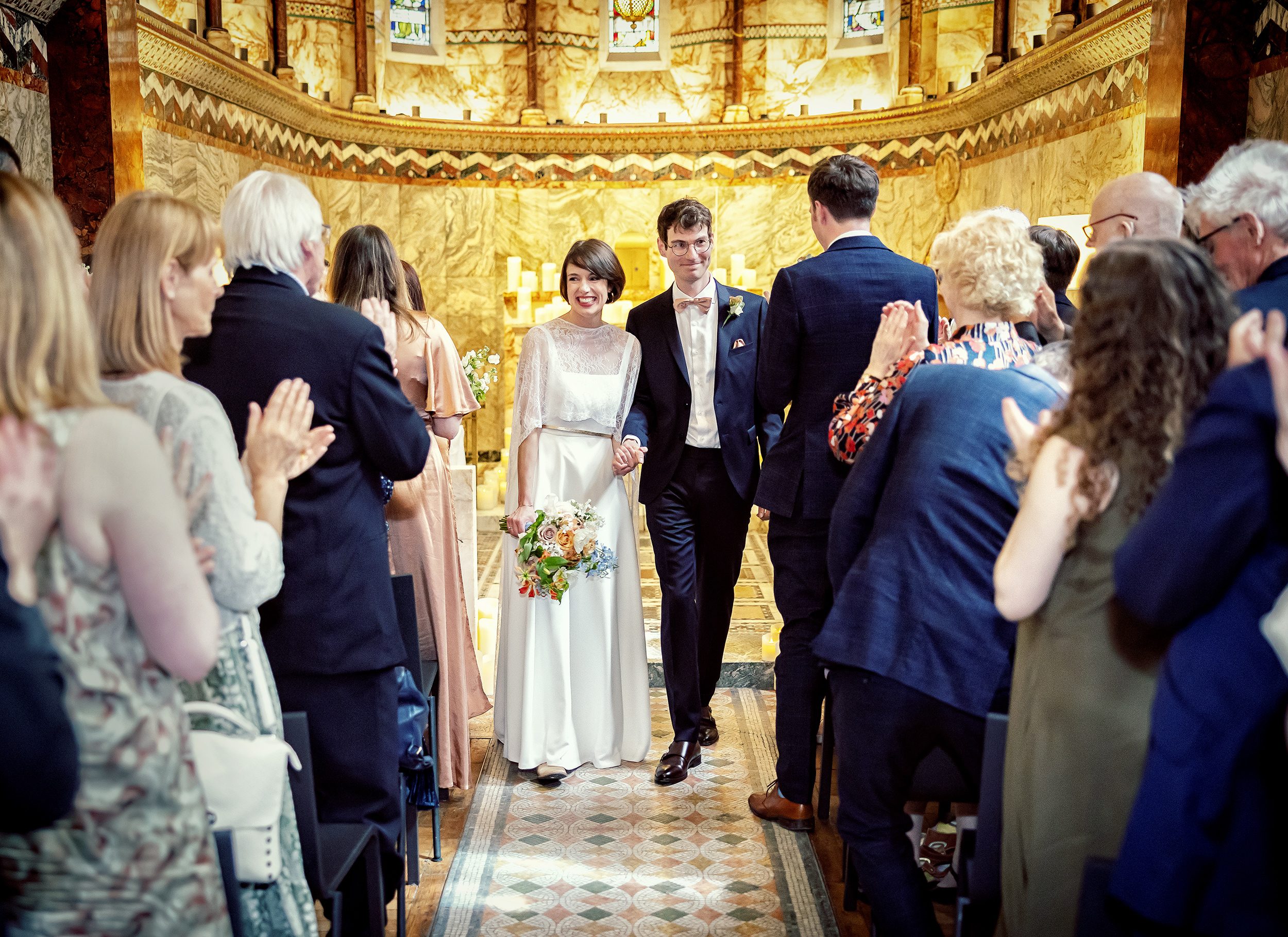 Fitzrovia Chapel Wedding ceremony recessional