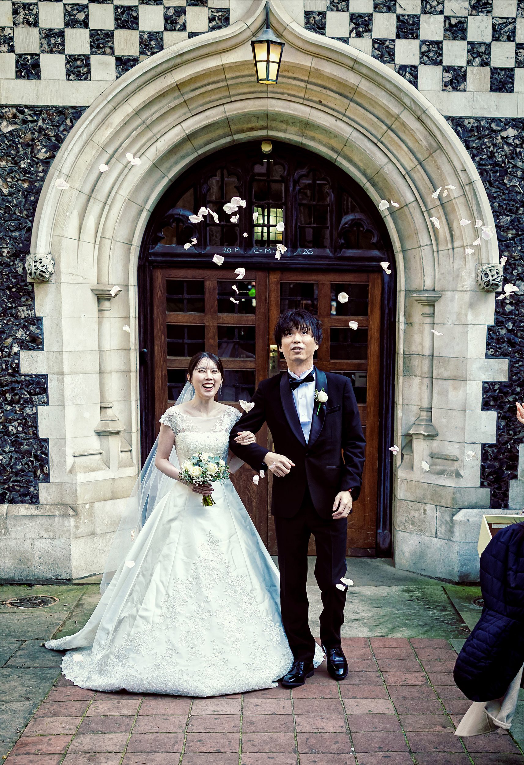 Confetti throw Great St Barts Wedding London