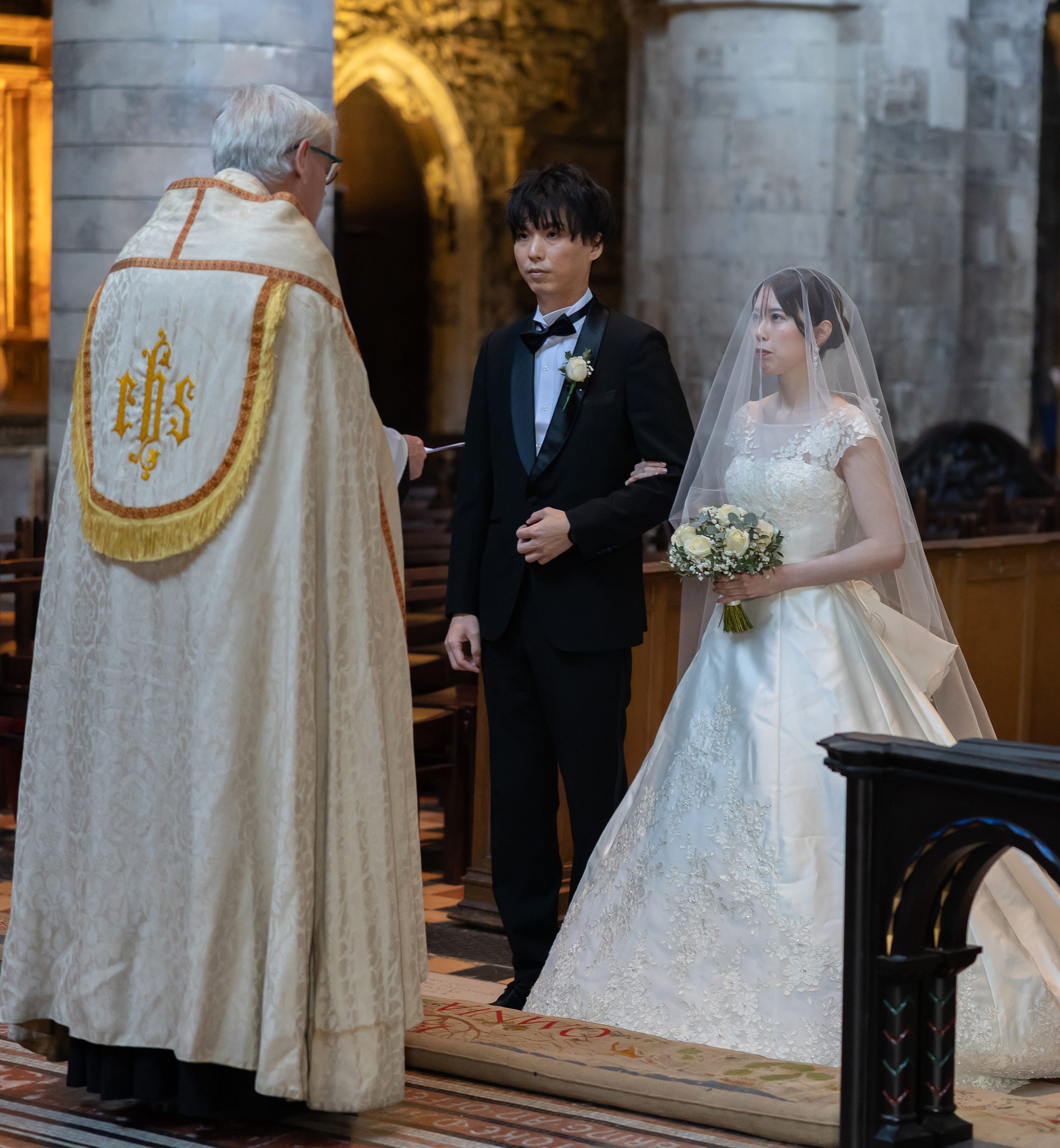 Great St Barts Wedding Ceremony shot