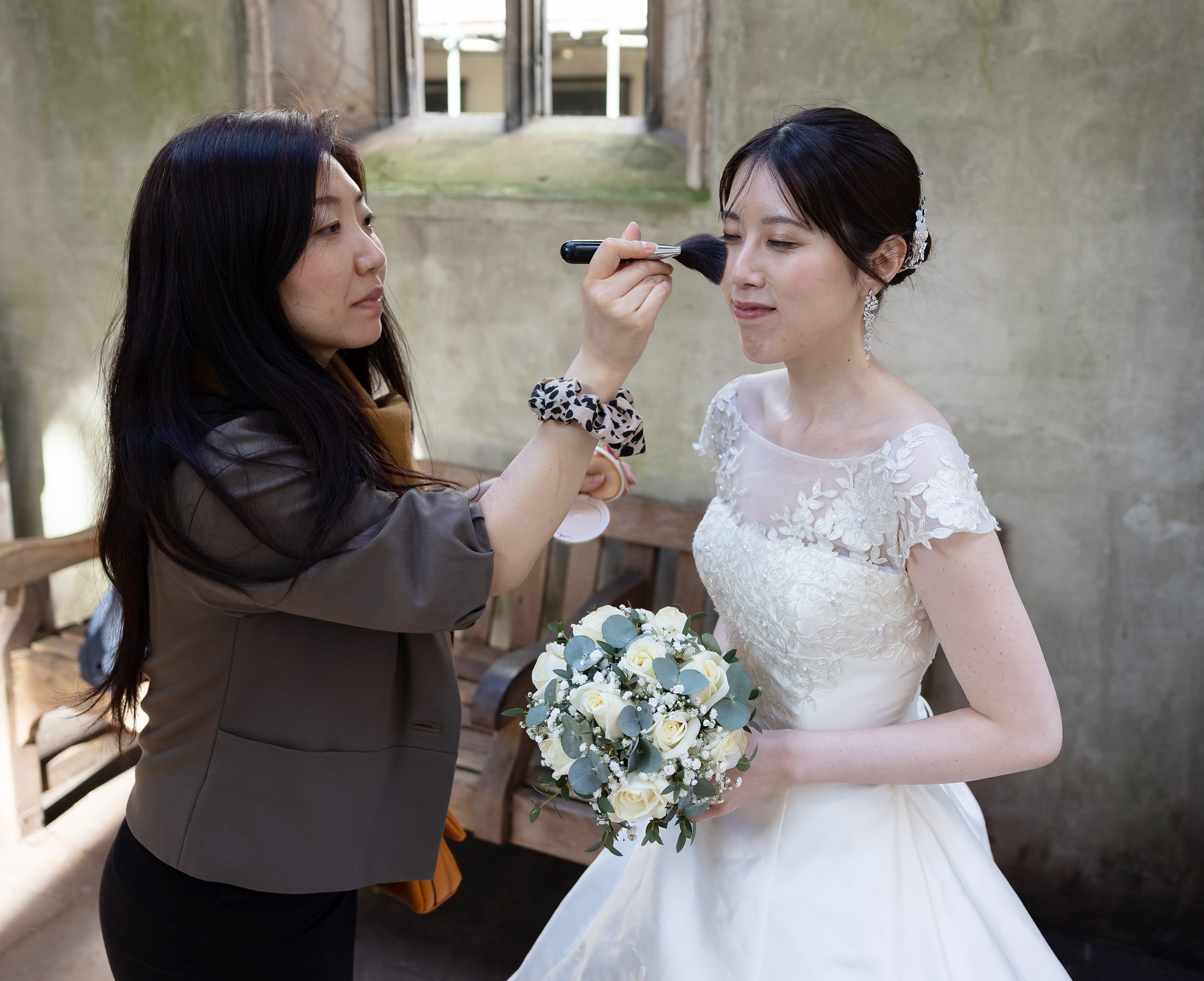 Japanese bride with makeup artist London