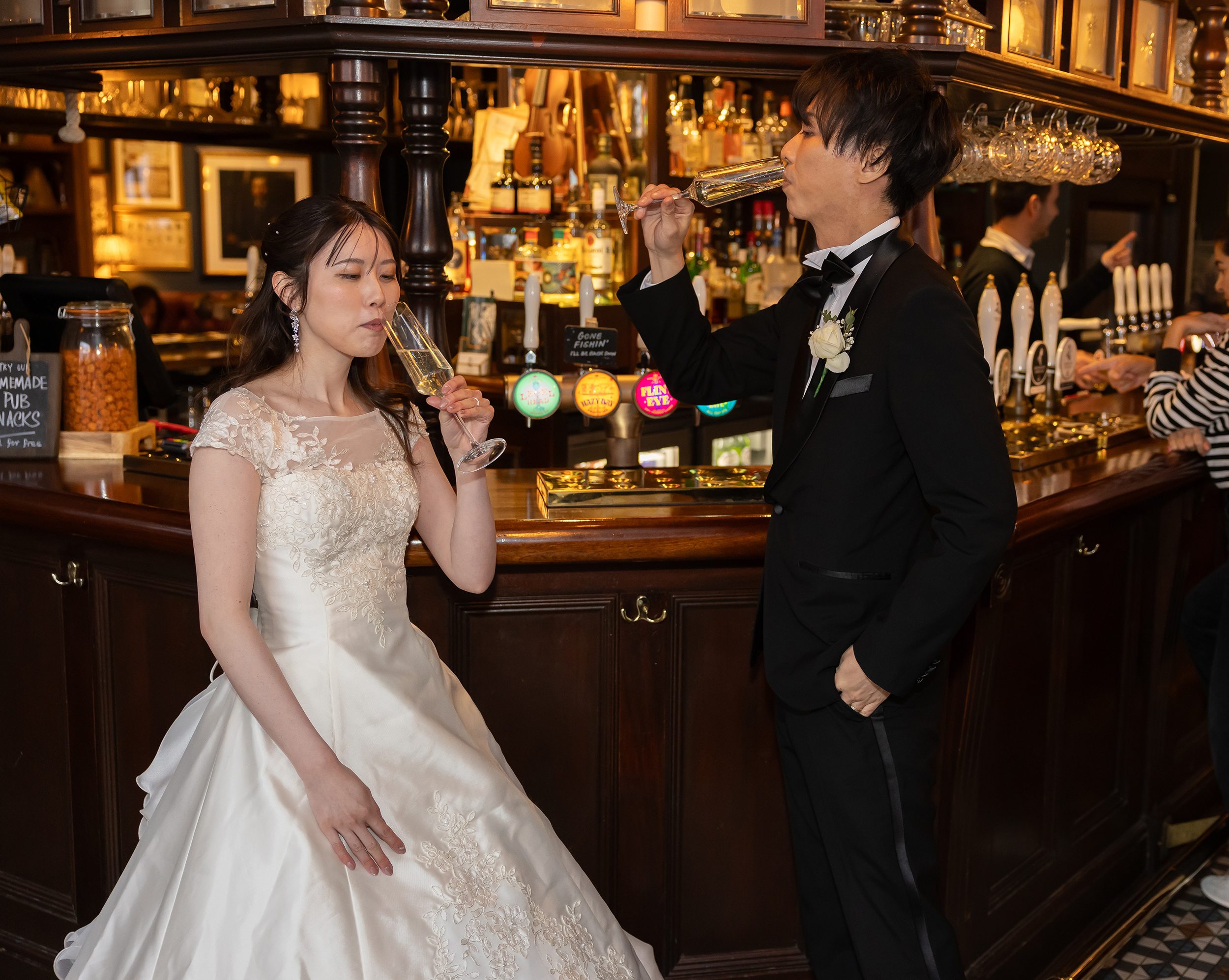 Wedding Toast at Sherlock Holmes Pub Charing Cross
