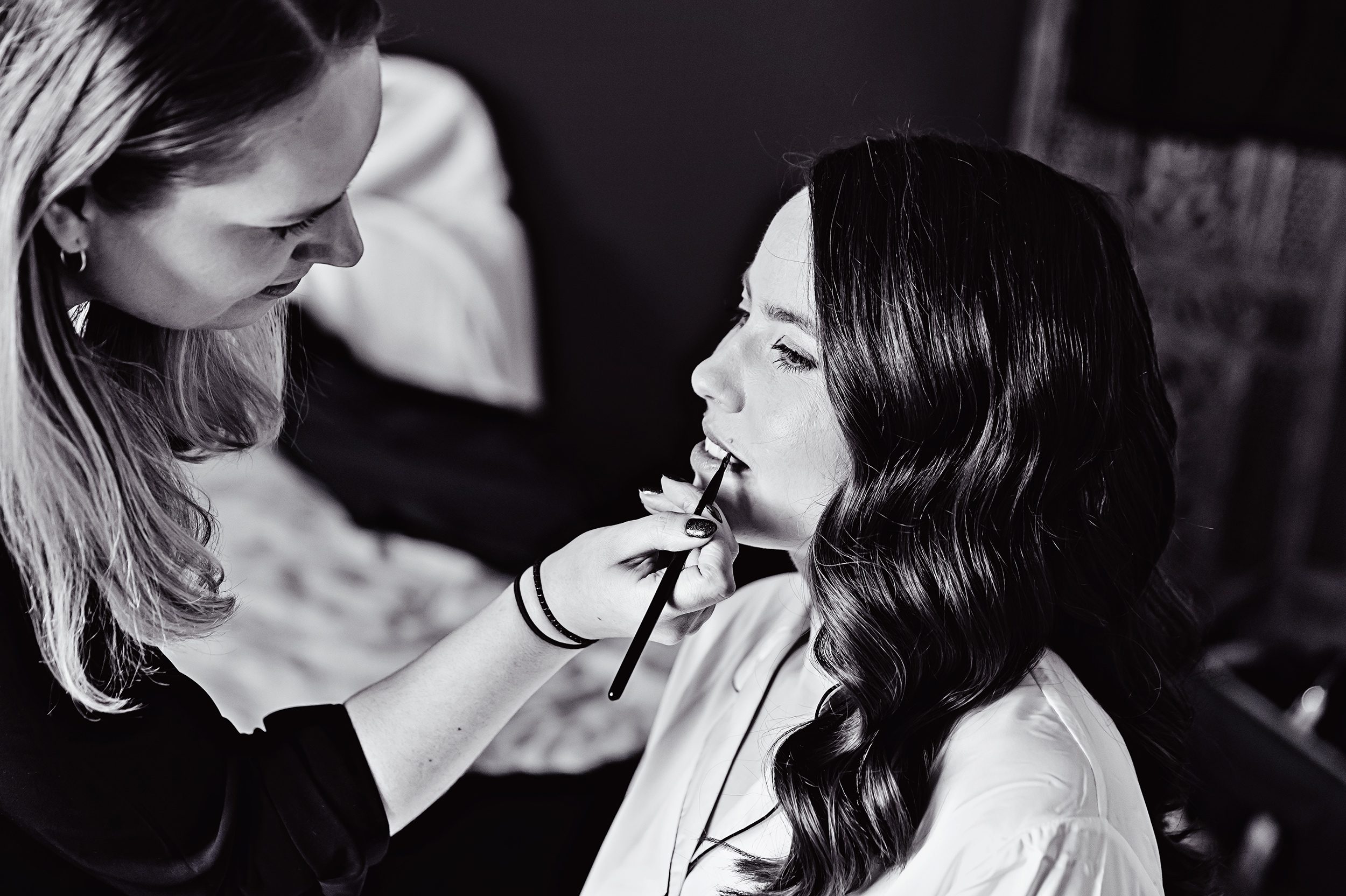 Bridal prep before Islington Town Hall wedding